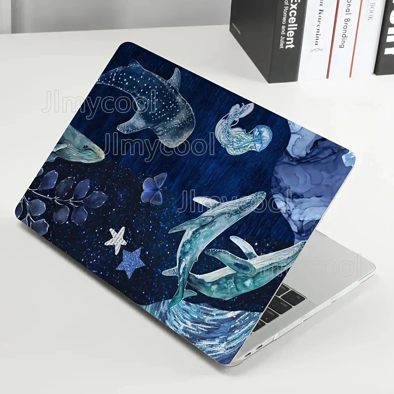 

2 шт., дизайн Dream Whale, ПВХ кожа для ноутбука, универсальная защитная пленка, легко наносится, не требующая остатков, прочная и стильная, самоклеящаяся