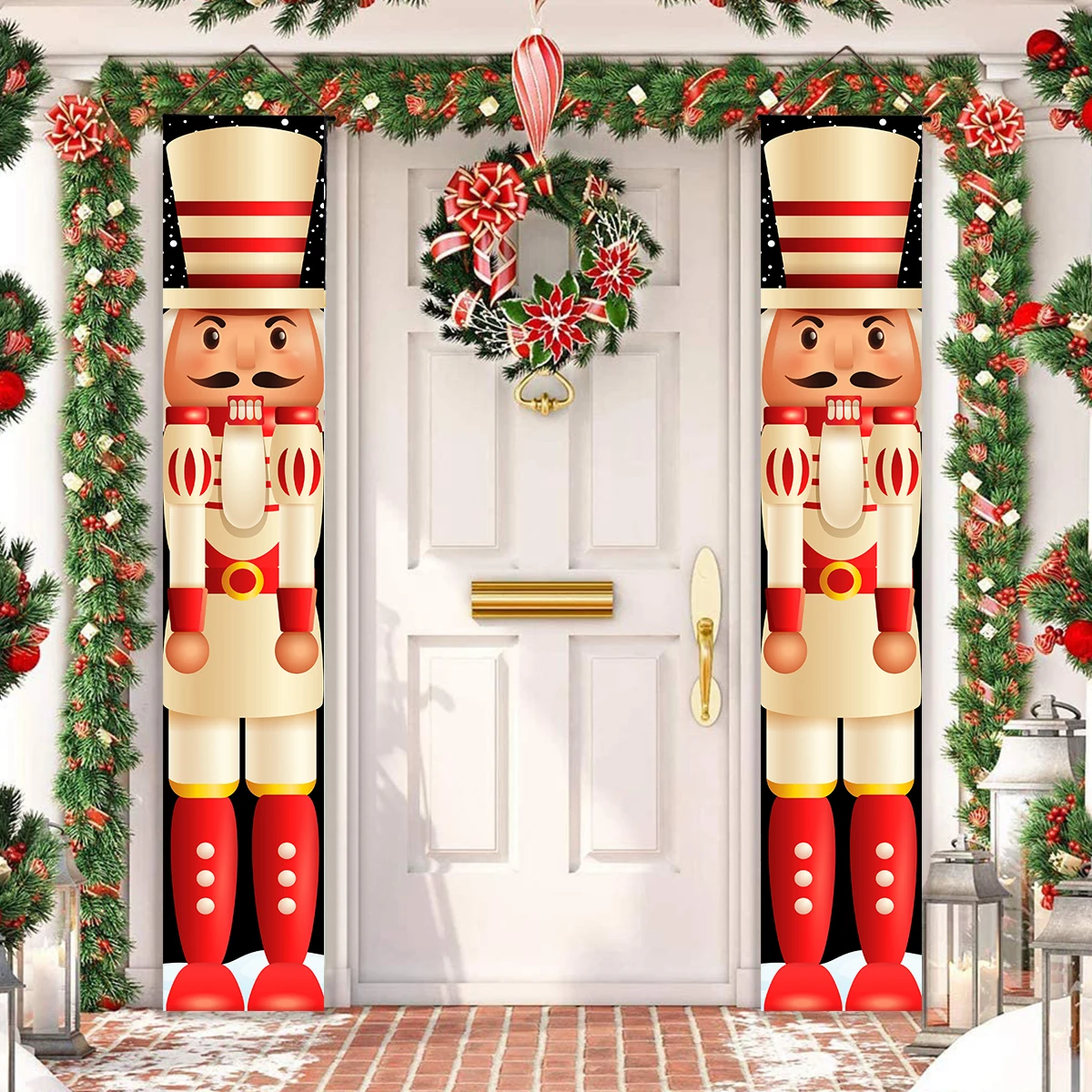 Weihnachts-Türdekoration 2024, Frohe Weihnachten, Banner-Dekoration für Zuhause, zum Aufhängen, Weihnachtsornament, Navidad, frohes neues Jahr, Geschenk 2025,