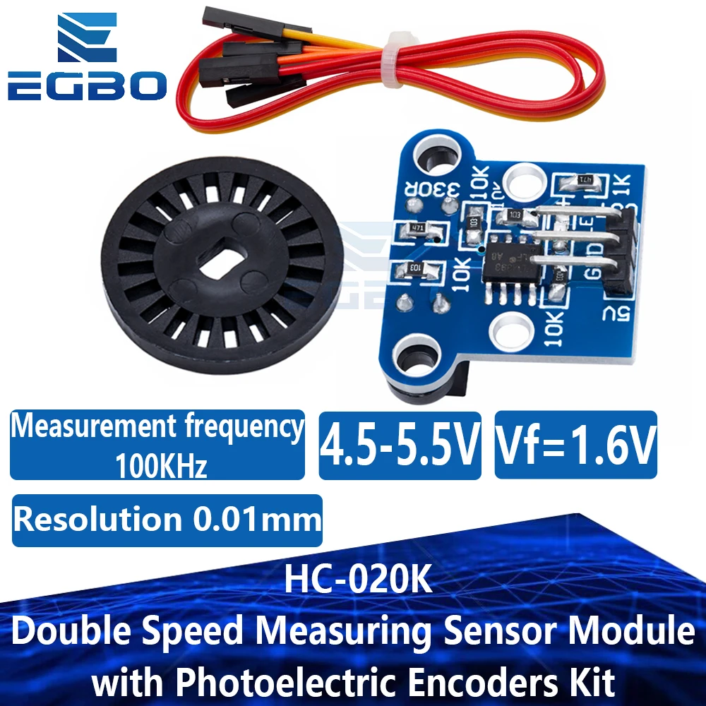 1~10Set EGBO HC-020K Double Speed Measuring Sensor Module with Photoelectric Encoders Kit top For arduino