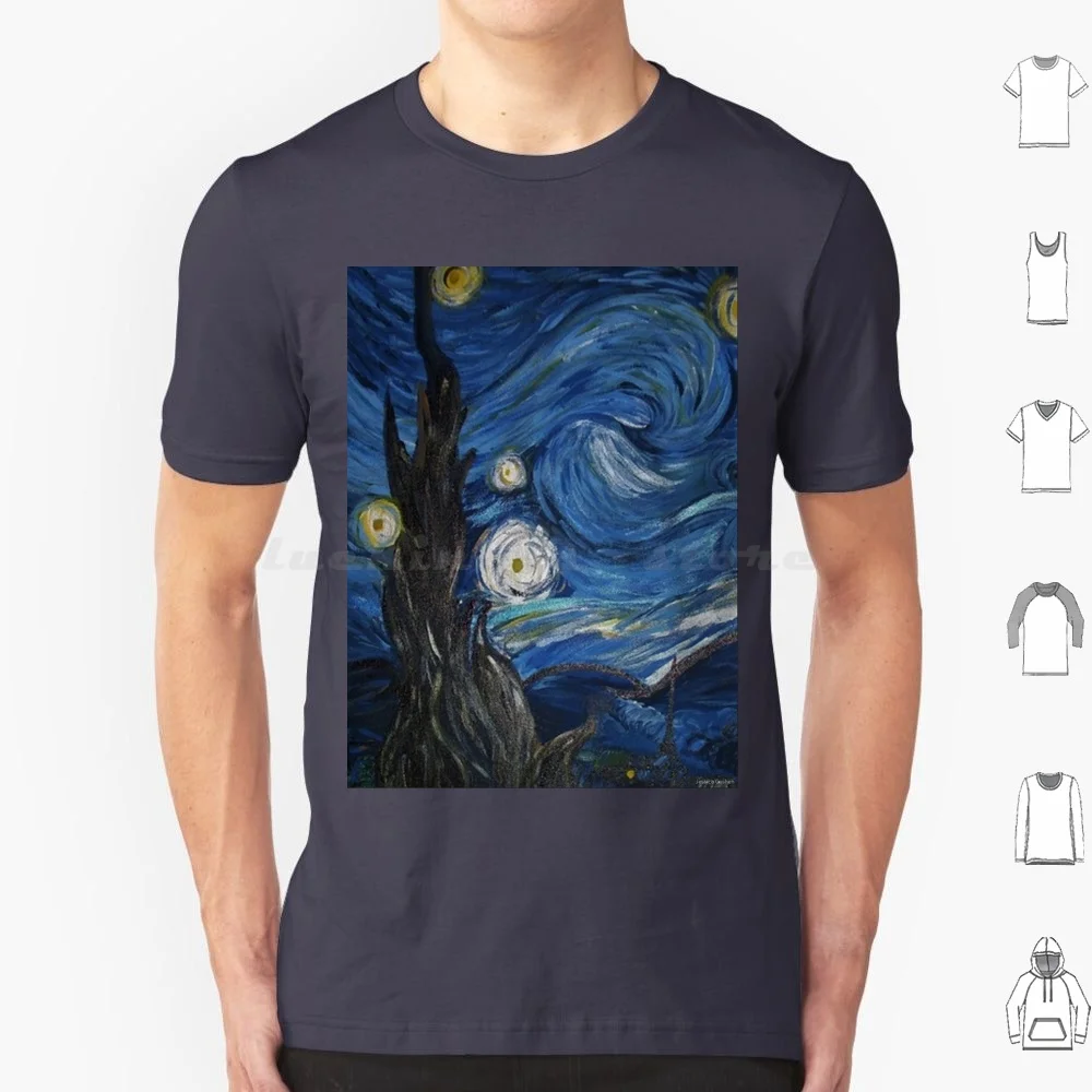 The Roar Of The Stars T Shirt Cotton Men Women DIY Print Van Gogh Vincent Van Gogh Dw Whovian Starry Night Acrylic Fanart