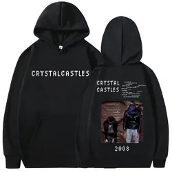 Sweat à capuche Crystal Castles pour hommes et femmes, sweat-shirt hip hop rock, streetwear gothique vintage, sweats à capuche en coton Smile