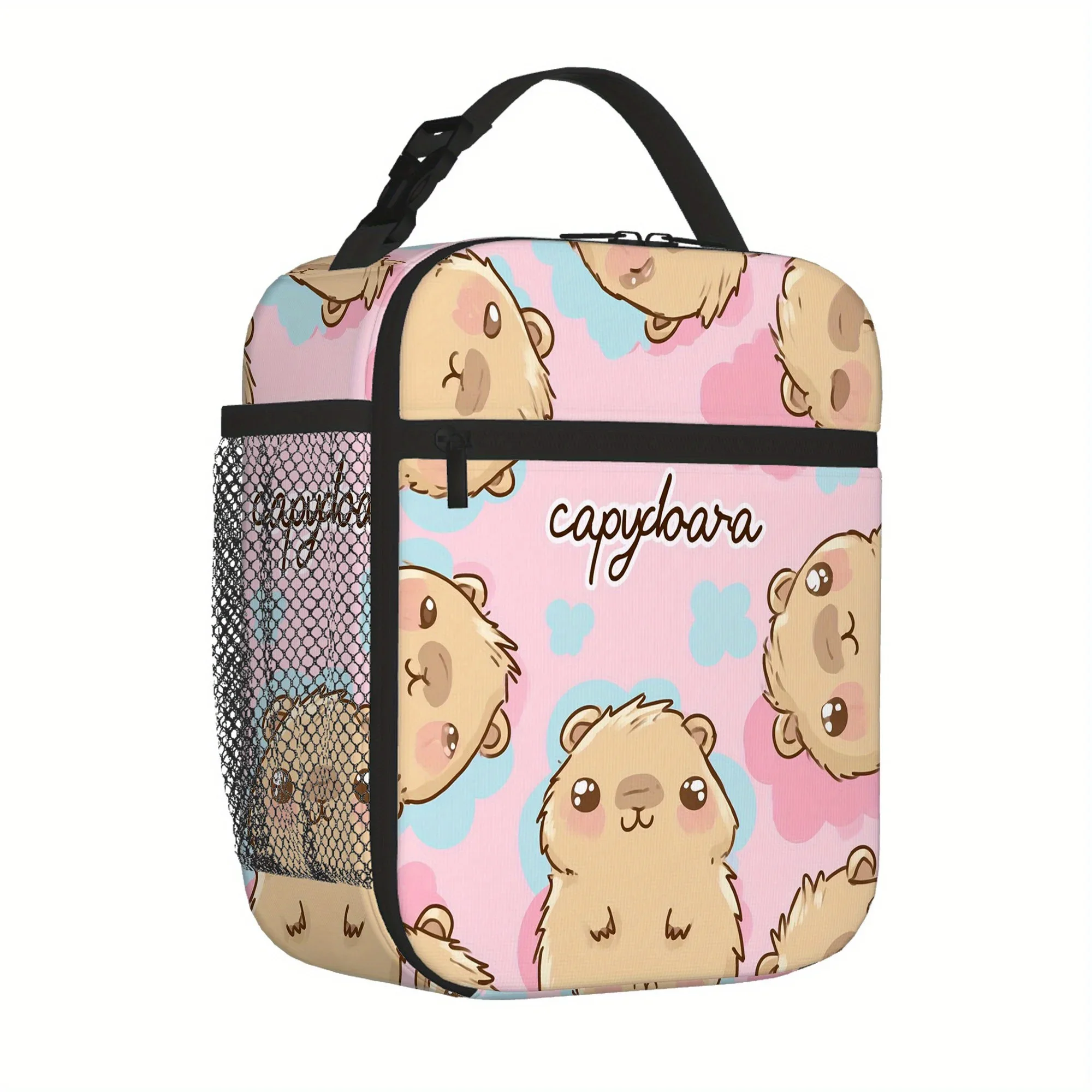 1pc Featuring an Adorable Capybara Design. This Printed Thermal Bag Is Insulated And Not Intended for Food Contact, Making It Id