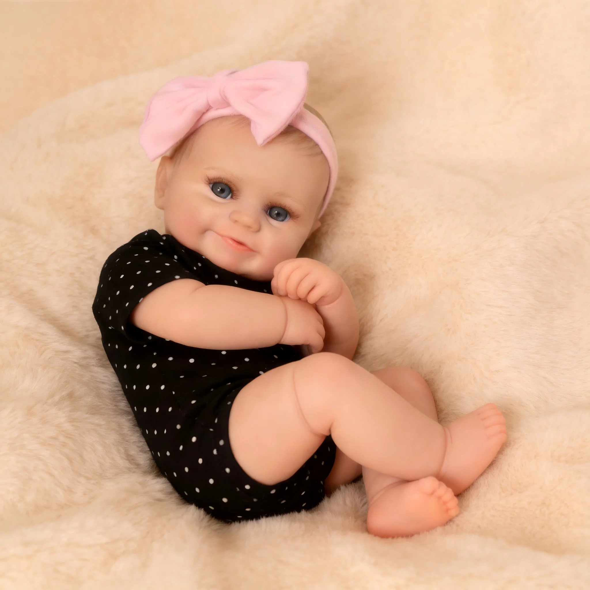 18-Inch Reborn Baby Dolls  - Realistic Newborn, Soft Weighted  Body, Adorable Poseable Real Life Doll– Gift for Kids Age 3+