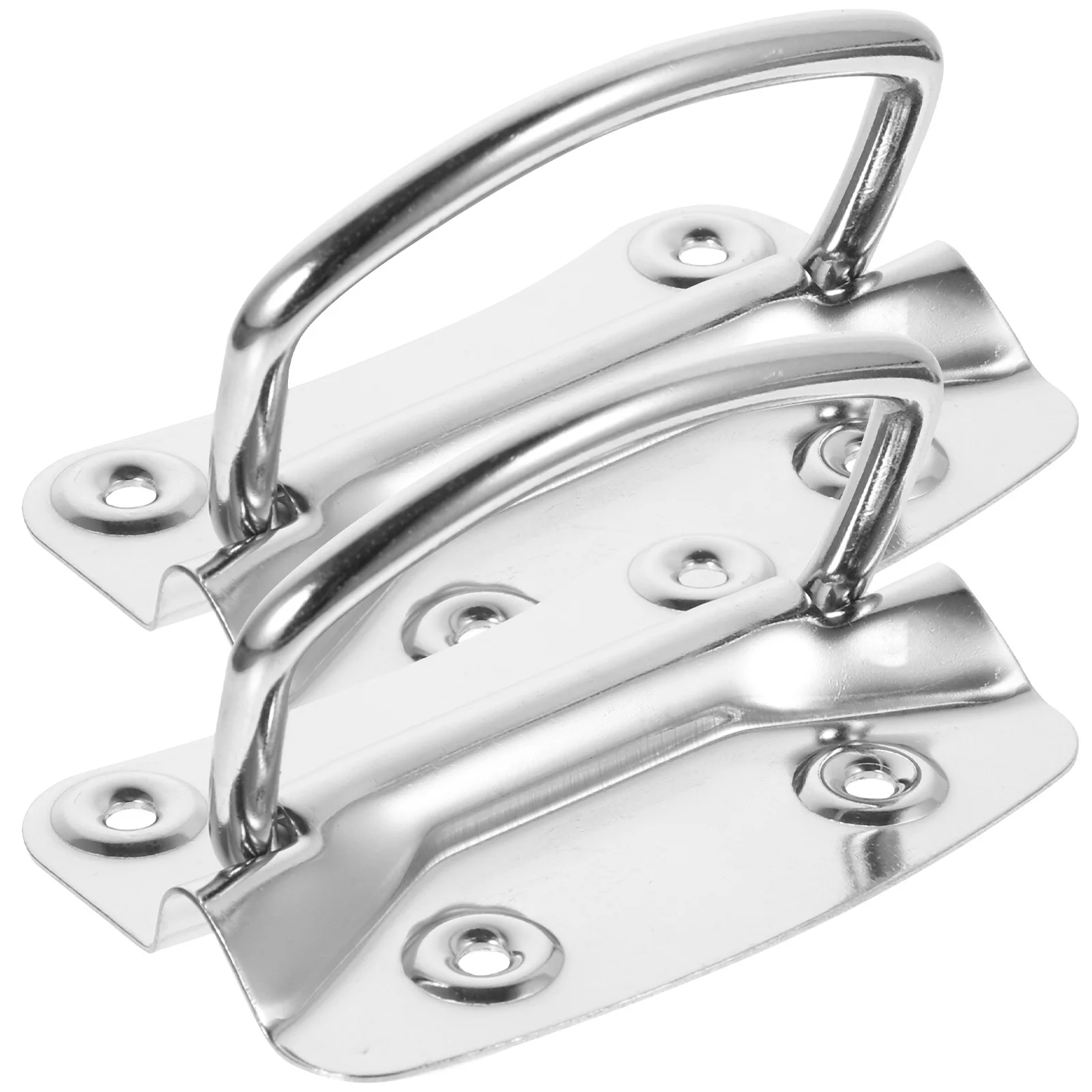 

2pcs Steel Drawer Pull Handles Door Pull Handles Heavy Duty Silver Tone Cabinet Furniture Hardware Box Ring Door