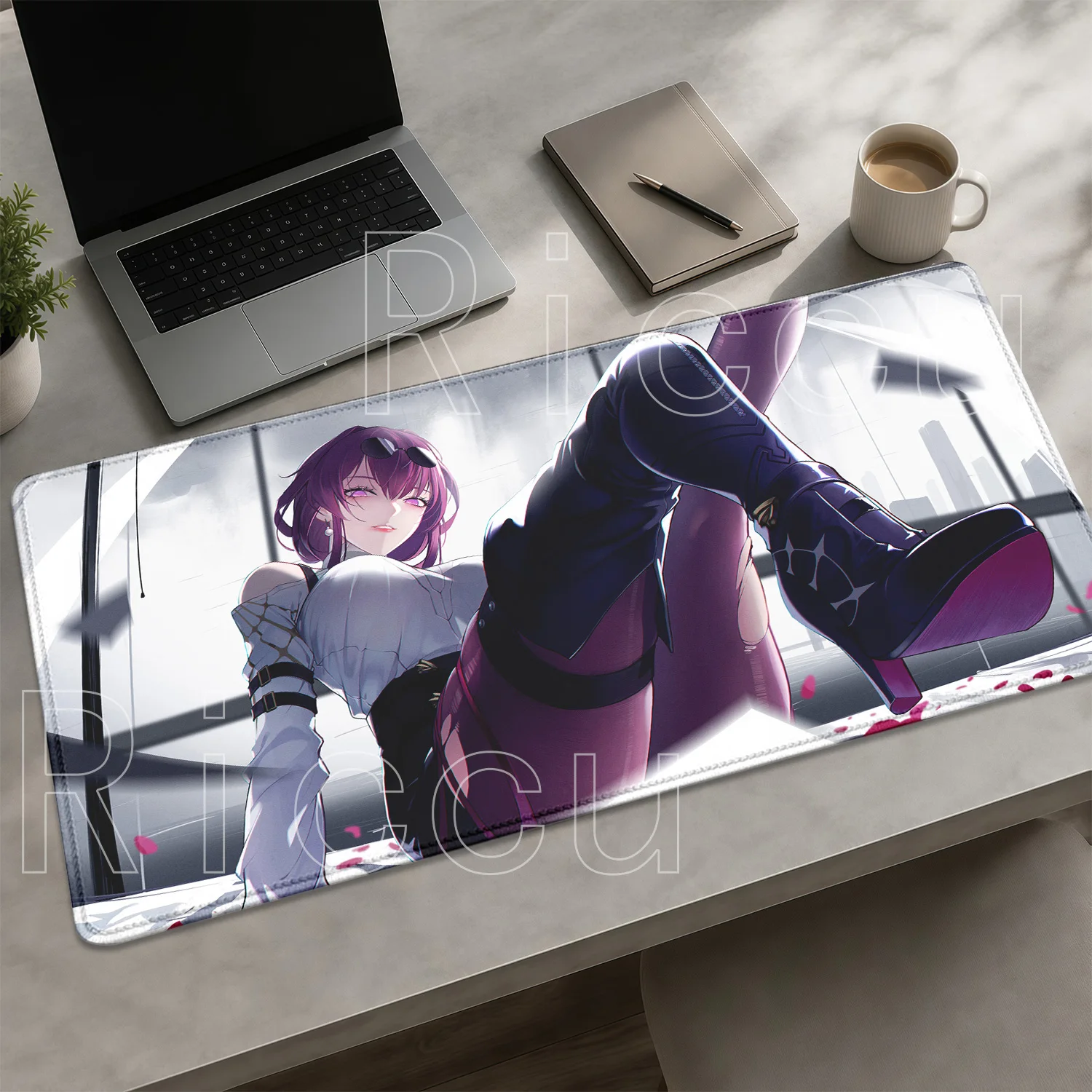 Sexy Kafka Honkai Star Rail ‌   HSR Gaming-Mauspad für Büro und E-Sport, rutschfeste Unterseite, HD-Druck, Schreibtischunterlage