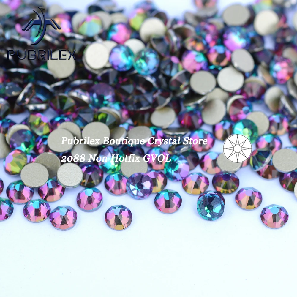 2088NoHF Charm 8 große 8 kleine 16-seitige Boutique-Kristall-Strasssteine ohne Hotfix SS16-SS40 für Gymnastik-Trikots und Hochzeitskleider – Detail 4