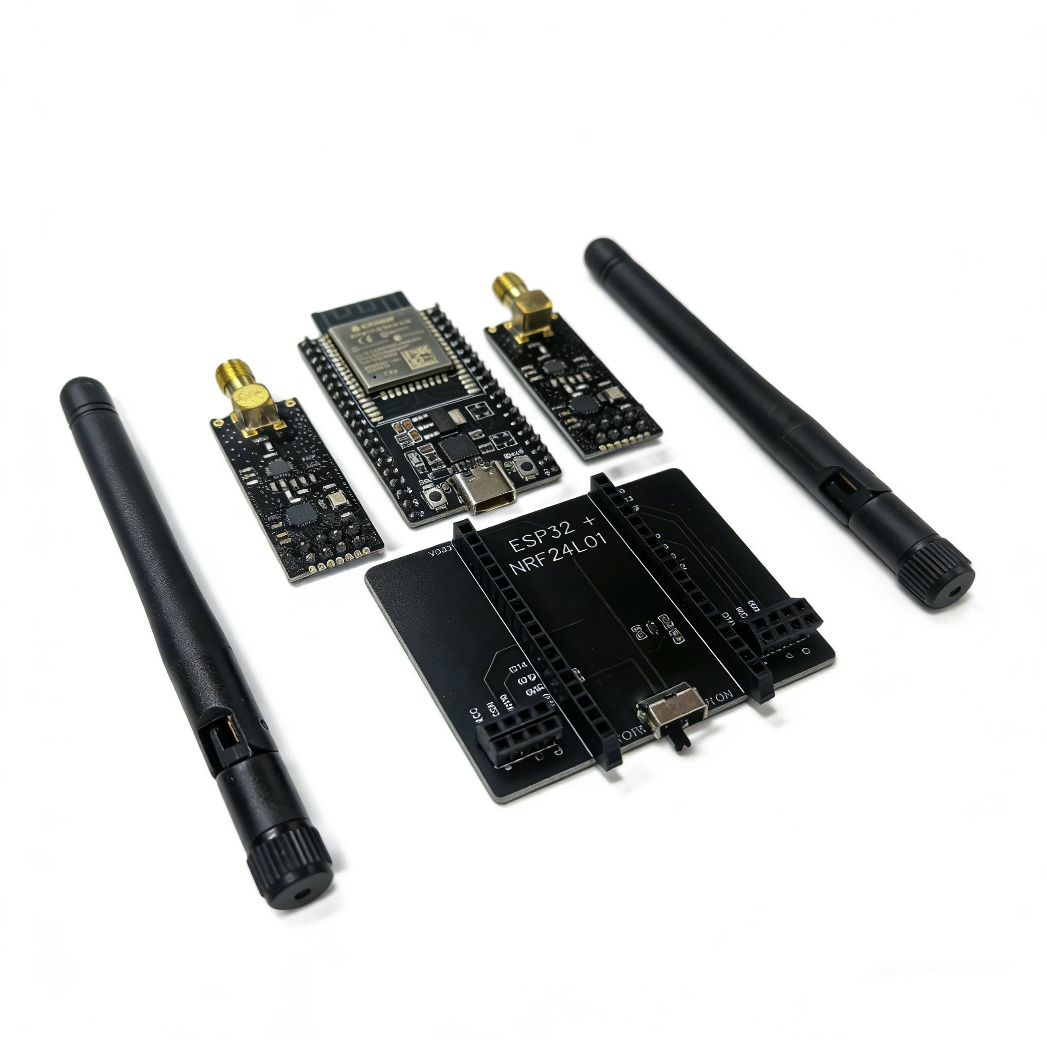 

New ESP32 DevKitC + NRF24L01 PA LNA 2.4GHz Module Development Board Supports Bluetooth Blocker Signal And Wifi Support