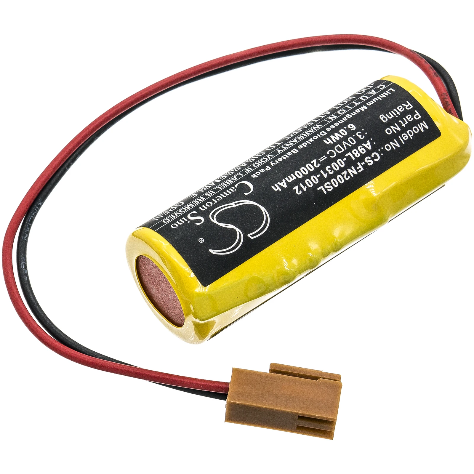 Non-rechargeable Li-MnO2 PLC Battery for Le Blonde Fanuc GE,3.0V,2000mAh,16i 18i 21i FANUC Power Mate iD FANUC 0i-B CR8-LHC