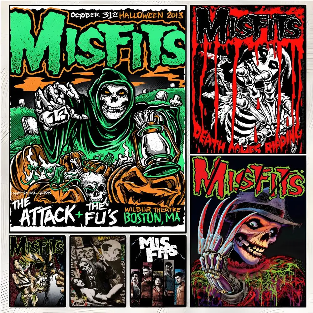 horror punk band M-Misfits Poster Superior Home Space Pub Indoor Decorative Art & Home Decor
