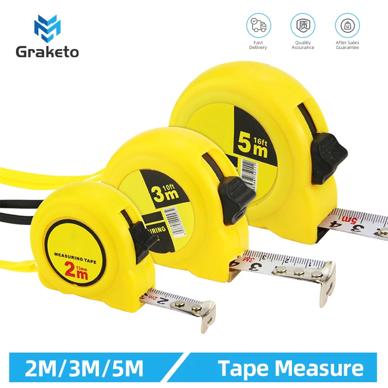 2M 3M 5M Tape Measure Metric Steel Measuring Ruler Distance Measuring Tool Meter Ruler Steel Tape Length Metal Measuring Tools