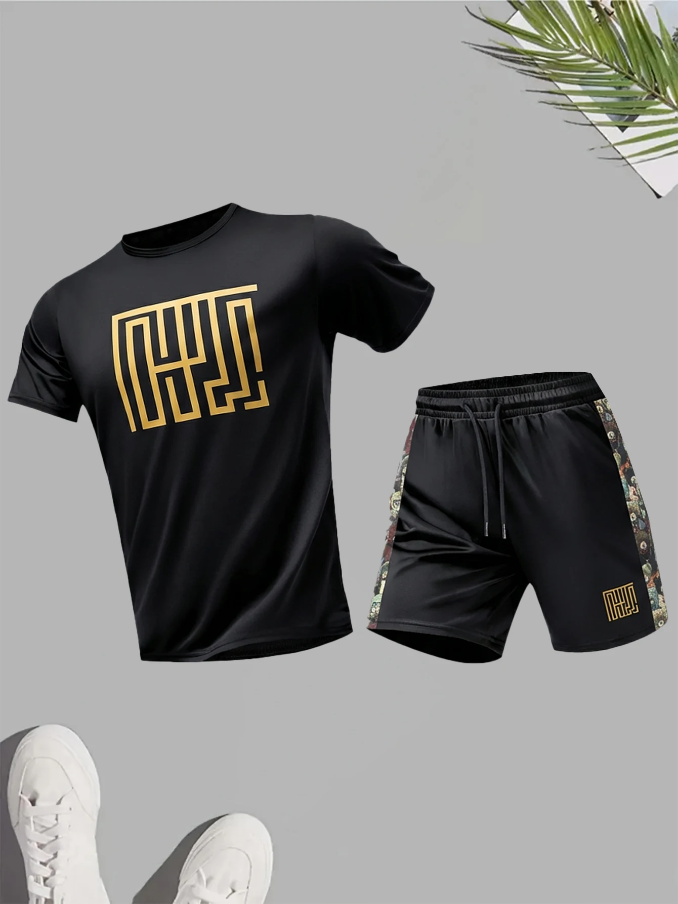 

Best-selling printed T-shirts, casual and trendy short-sleeved summer streetwear sets for men, sporty and breathable