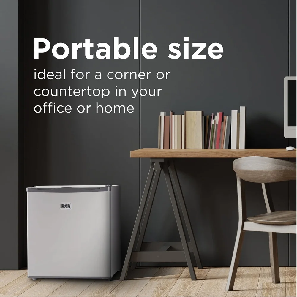 فريزر عمودي مدمج بطول 1.2 قدم مكعب، رف سلكي موفر للمساحة، درجة حرارة قابلة للتعديل، مرآب مكتب منزلي مثالي