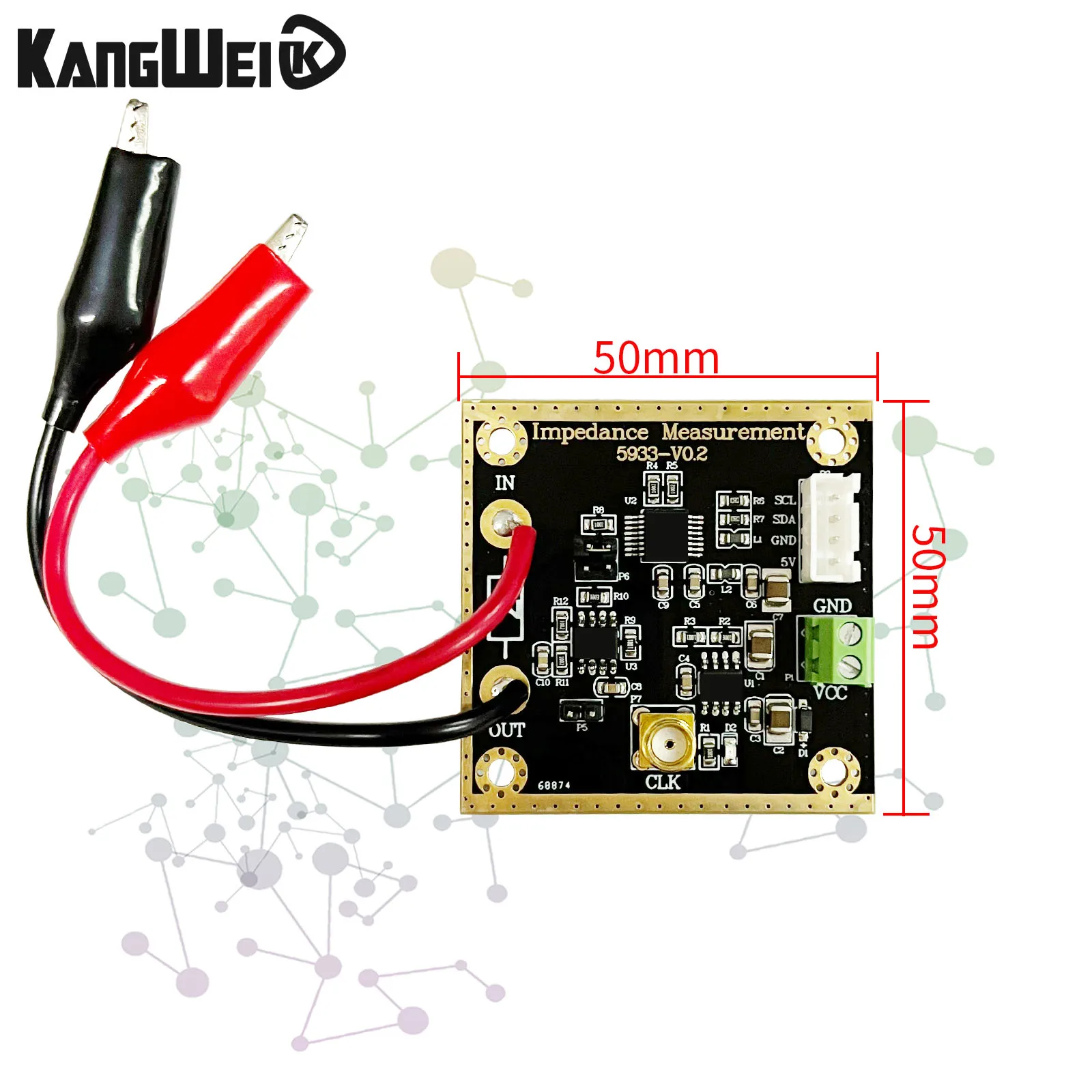 AD5933 Impedance Converter Network Analyzer Module 1M Sampling Rate 12bit Resolution Measurement Resistance