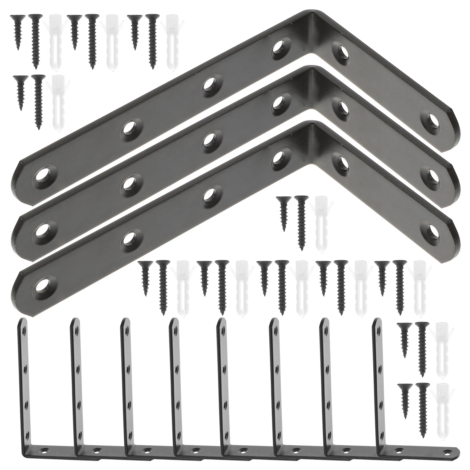 10 Pcs Heavy Stainless Steel Corner Code Rack Shelf Shaped Brace Hanging for Wall Bracket Right Brackets Storage Shelves Duty