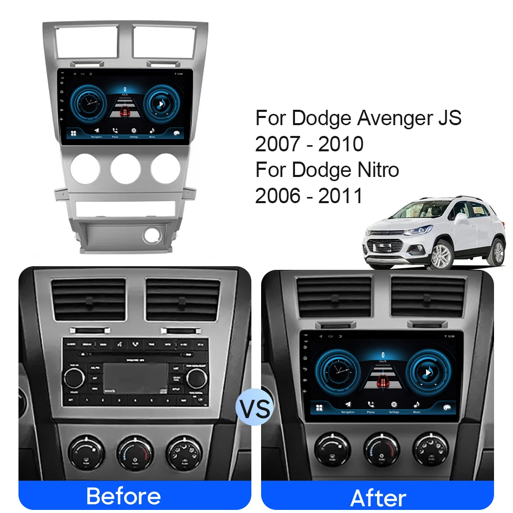 4G Car Radio Carplay For Dodge Avenger JS 2007 - 2010 For Dodge Nitro 2006 - 2011 Navigation GPS Android Auto Multimedia Player