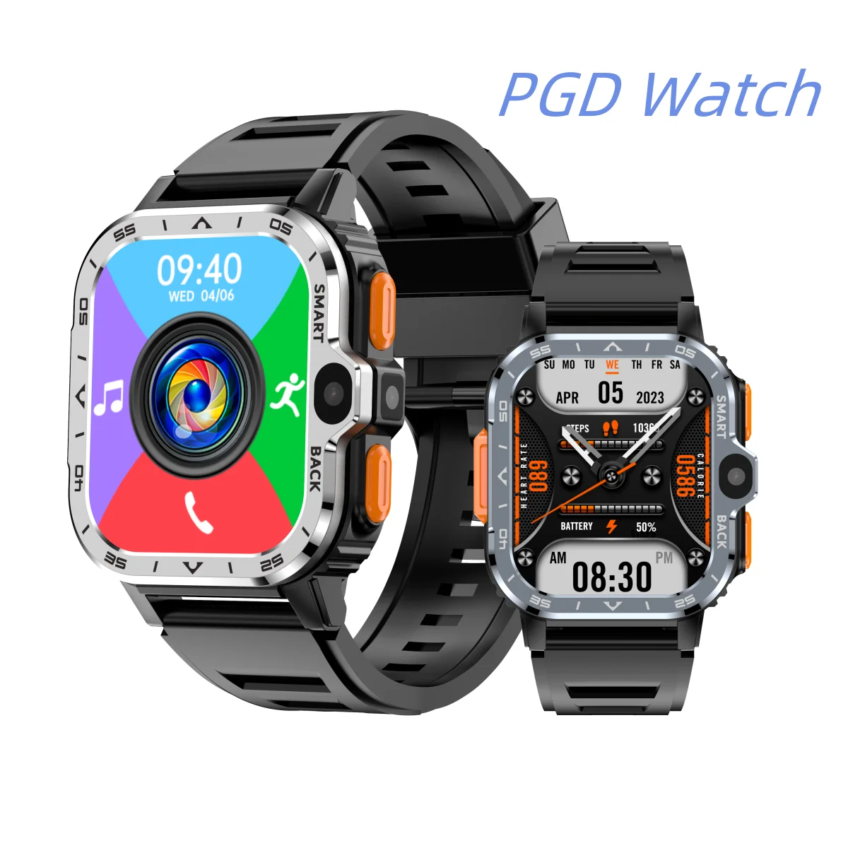 64GB PGD Watch 4G Android 8.1 Smart Watch With 800W Dual Camera GPS WIFI Sport Function Heart Rate Monitor Smartwatch For Men