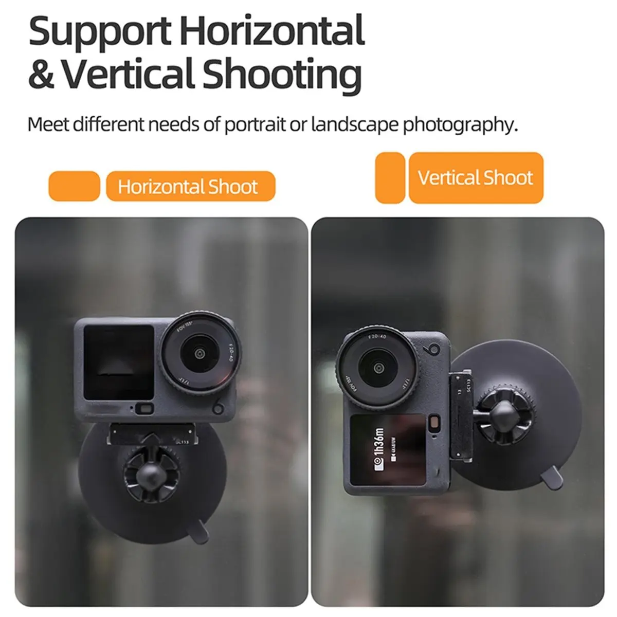 useful Bidirectional Magnetic Quick Release Ball Head Suction Cup Mount for DJI Osmo Nano/ACTION 6 Action Camera Accessory