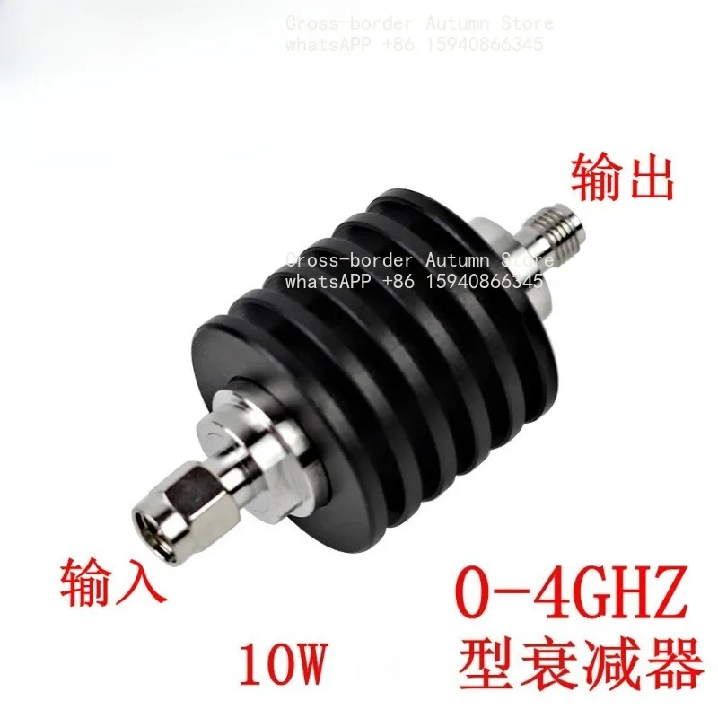 For 10W SMA Coaxial Fixed Attenuator 1-50dB Optional DC0-4GHZ Test Instrument Matched Signal Impedance