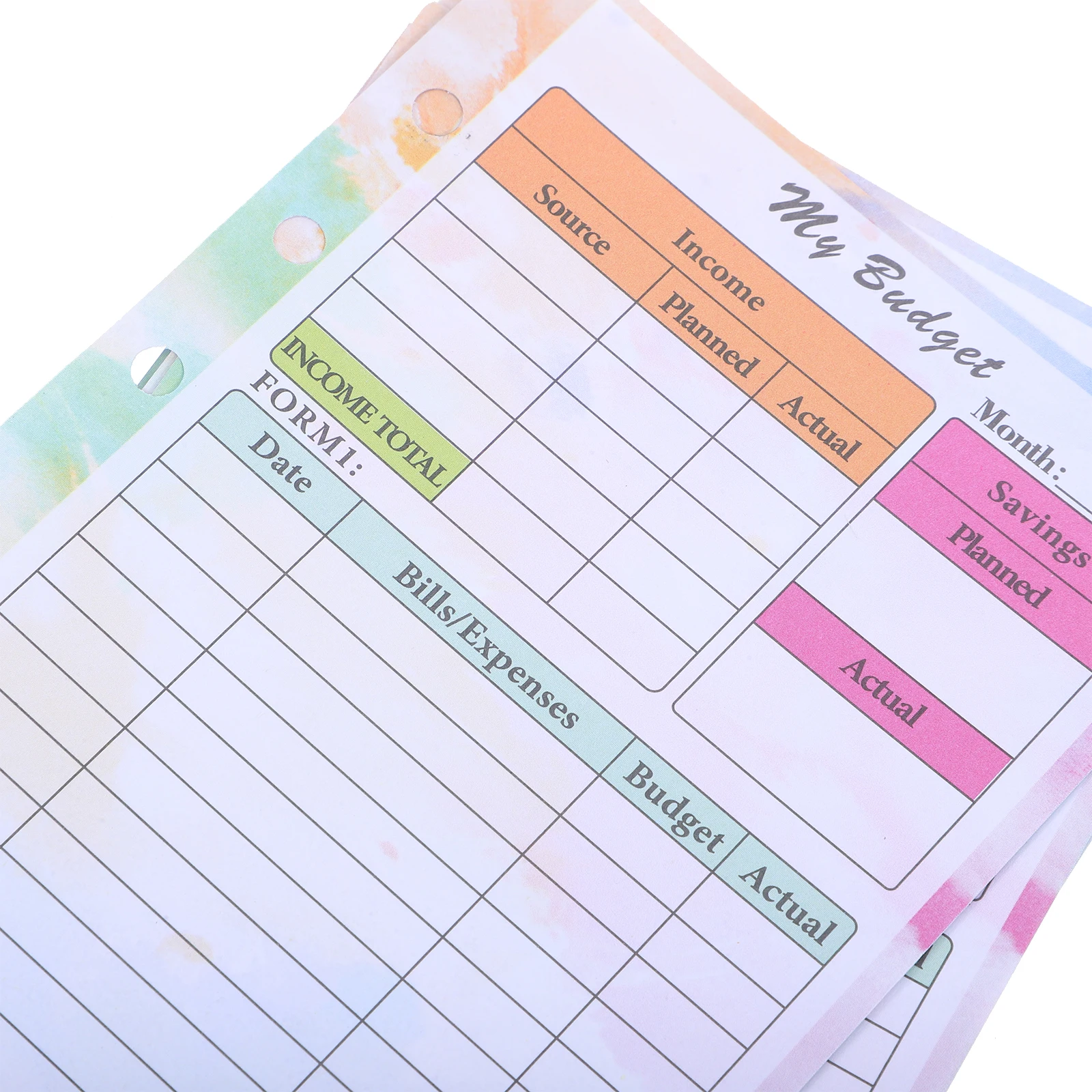 14 Sheets Planner Refills Budget Planner Inserts 6 Hole Binder Refill Paper Thick Quality Expense Tracker Notebook