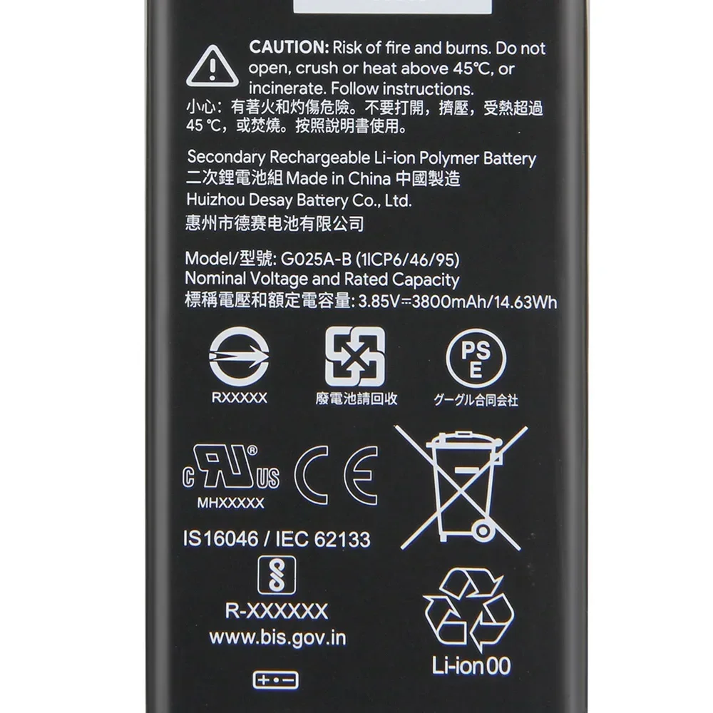 For Google Pixel 5A Pixel 5 Pixel5 XL Pixle5XL Pixel 4A Phone Battery G025A-B GTB1F G27FU Replacement Batteries With Tool