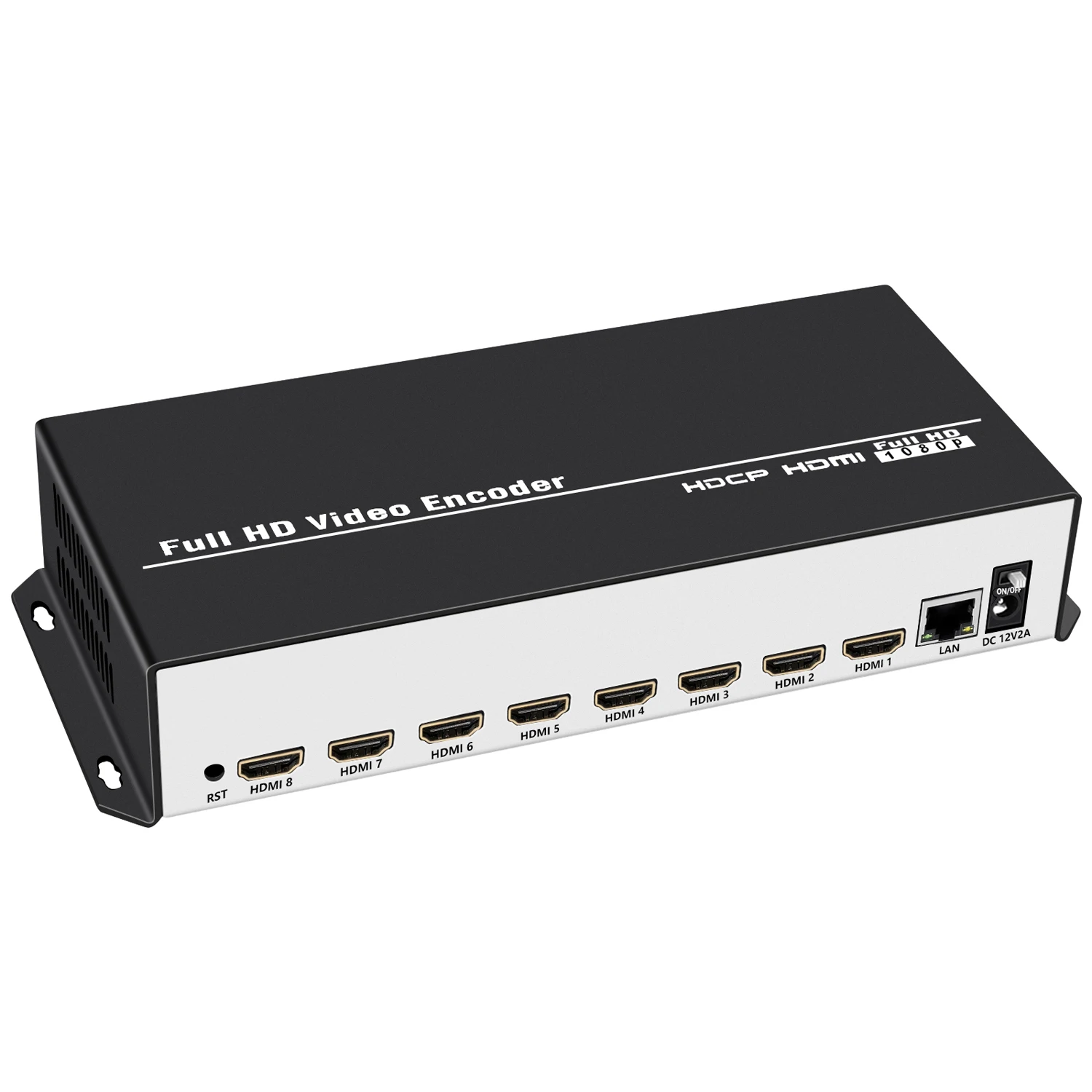 8-канальный кодер HEVC H.264 H.265 HD HDMI-IP-видео IPTV Кодер потокового передачи в реальном времени Кодеры HD с UDP HLS RTMP RTSP SRT ONVIF