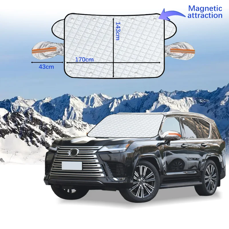 

Car Windshield Cover Magnet Winter Window Snow Shield Anti Frost Auto Front Window Snow Cover For LEXUS Lx