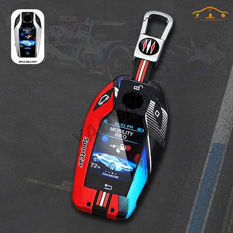 

2025 New Racing Style Metal Car Key Case Fob Cover for BMW 5 7 Series G11 G12 G30 G31 G32 i8 I12 I15 G01 X3 G02 X4 G05 X5 G07 X7