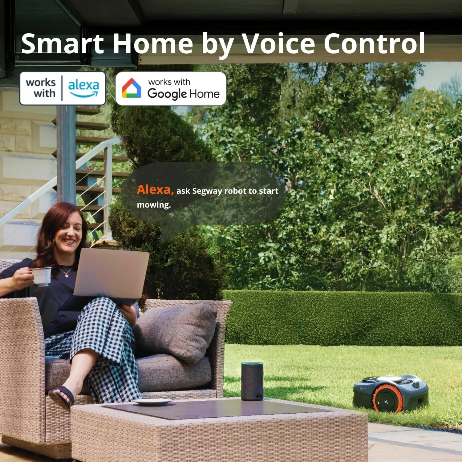 i110N روبوت جزازة العشب محيطية خالية من الأسلاك 1/4 Acre RTK+Vision جزازة العشب الآلية، رسم الخرائط بمساعدة الذكاء الاصطناعي، حدود افتراضية #6