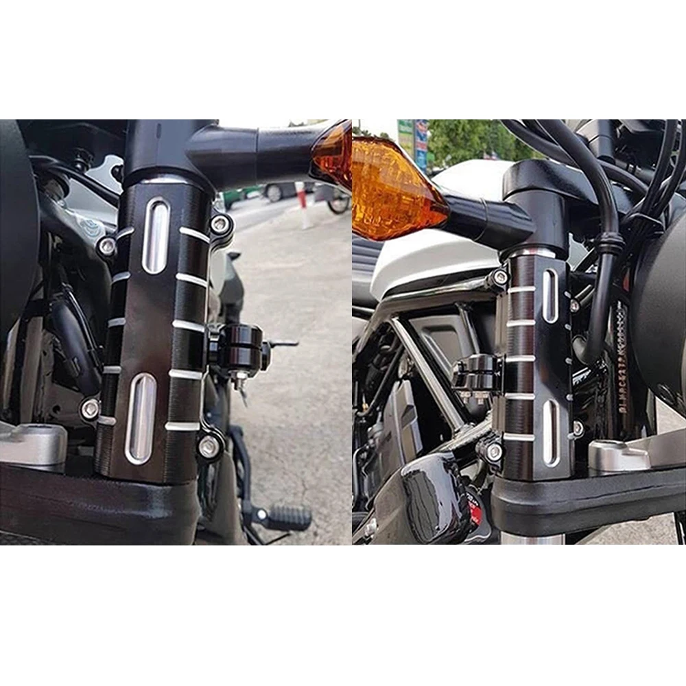 2x Motorcycle Rubber Front Fork Cover Shock Absorber Dust Cover Gaiters Boots for Honda Rebel CMX500 CMX300 2016-2021 2022 2023