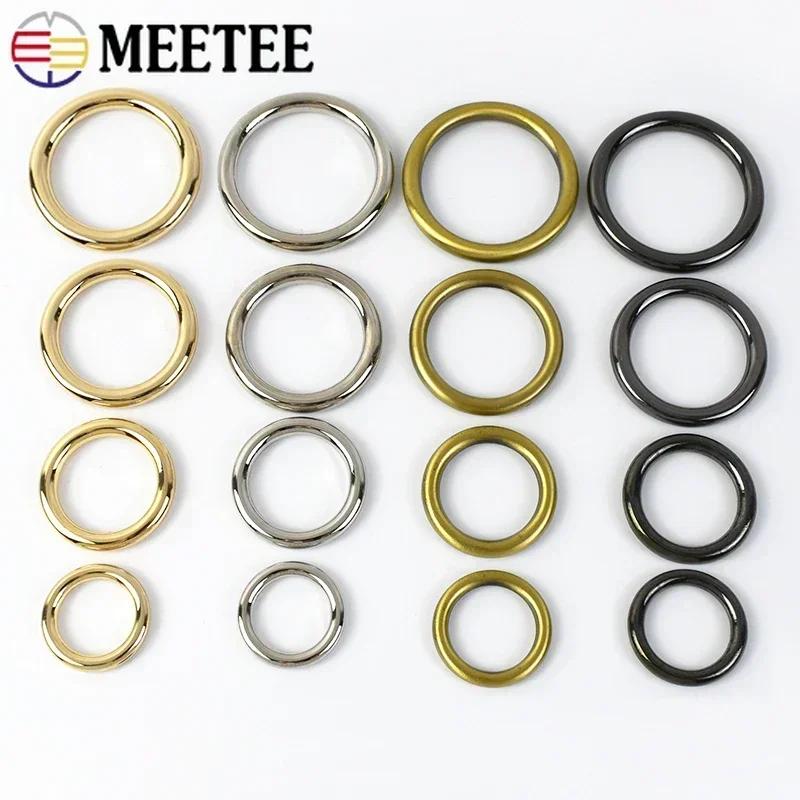 5/10Pcs 5mm Thick Metal Ring 15-50mm O Rings Buckle Circle Connection Hook Bag Strap Carabiner Buckles Shoes Clothes Loop Clasp