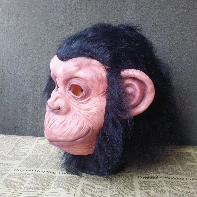 Gorilla Headgear Monkey Dance Halloween Horror Mask Dress Up Animal Cute, Free Shipping To Home