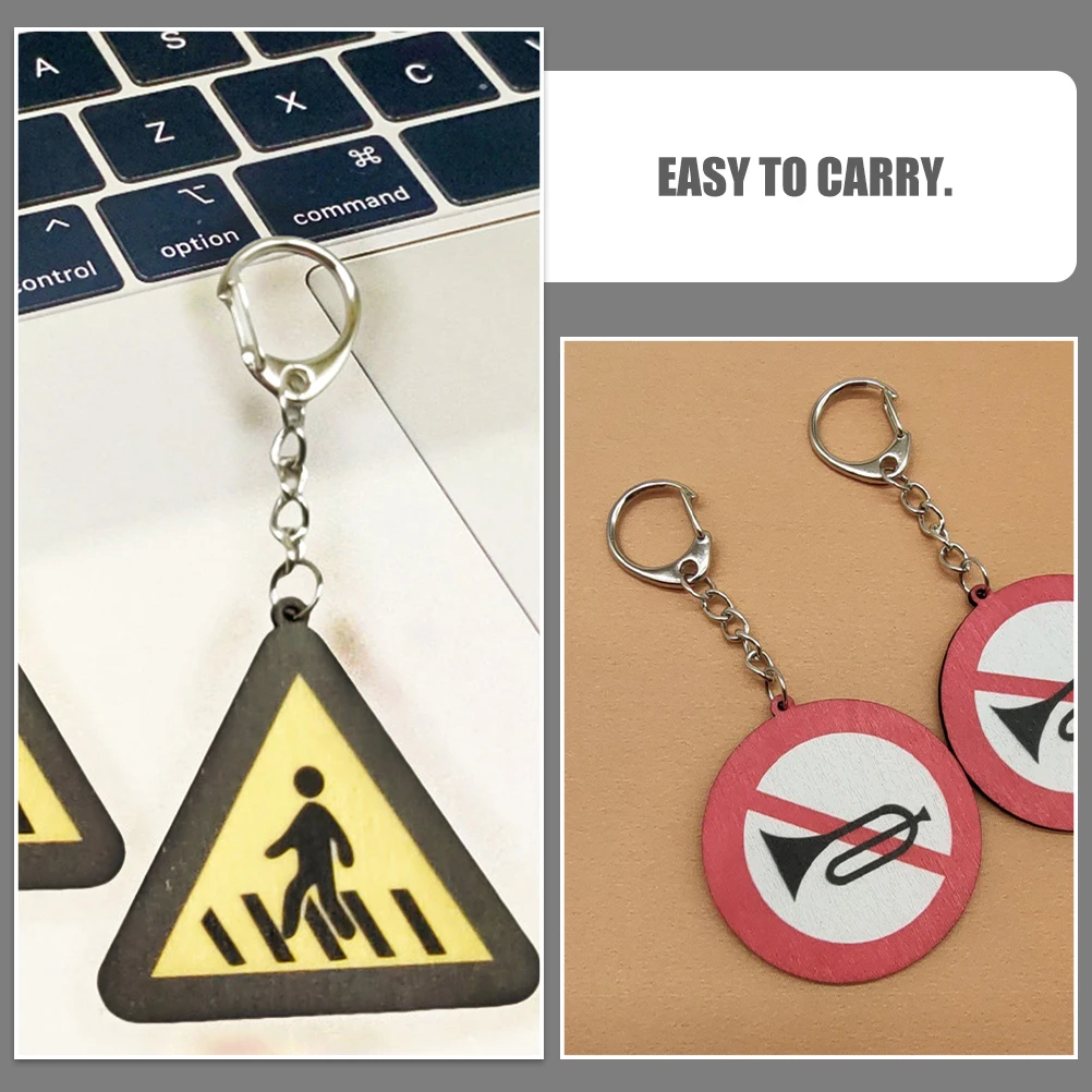

Small Traffic Sign Decor Purse Hanging nament Bag Decoration Chain Pendant Mens Keychain Adults Keychain Backpack Key Pendant