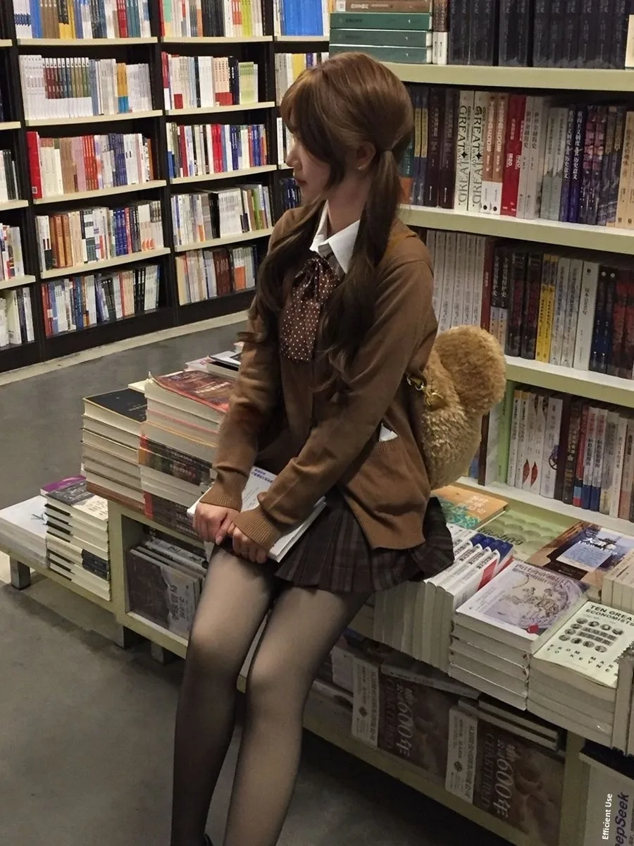 

Sweet Fre Tea Colored Knitted Sweater Basic Jaet Versatile irt College Sle Caramel Croissant Set Women's Faion Ense...