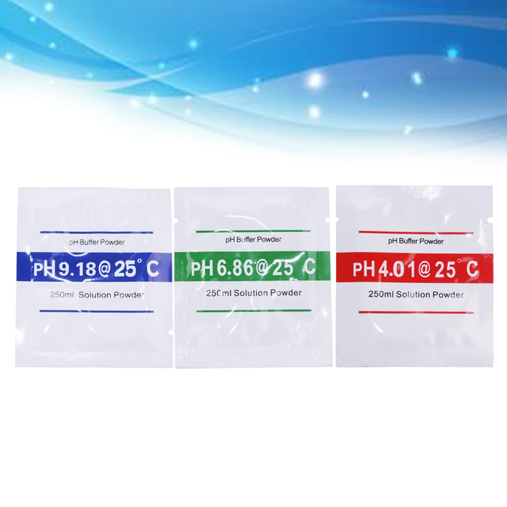 

3pcs Ph Calibration Buffer For Ph Meters Use 4.01 6.86 9.18 Powder Set Long Term Pool Aquarium Water Testing Distilled