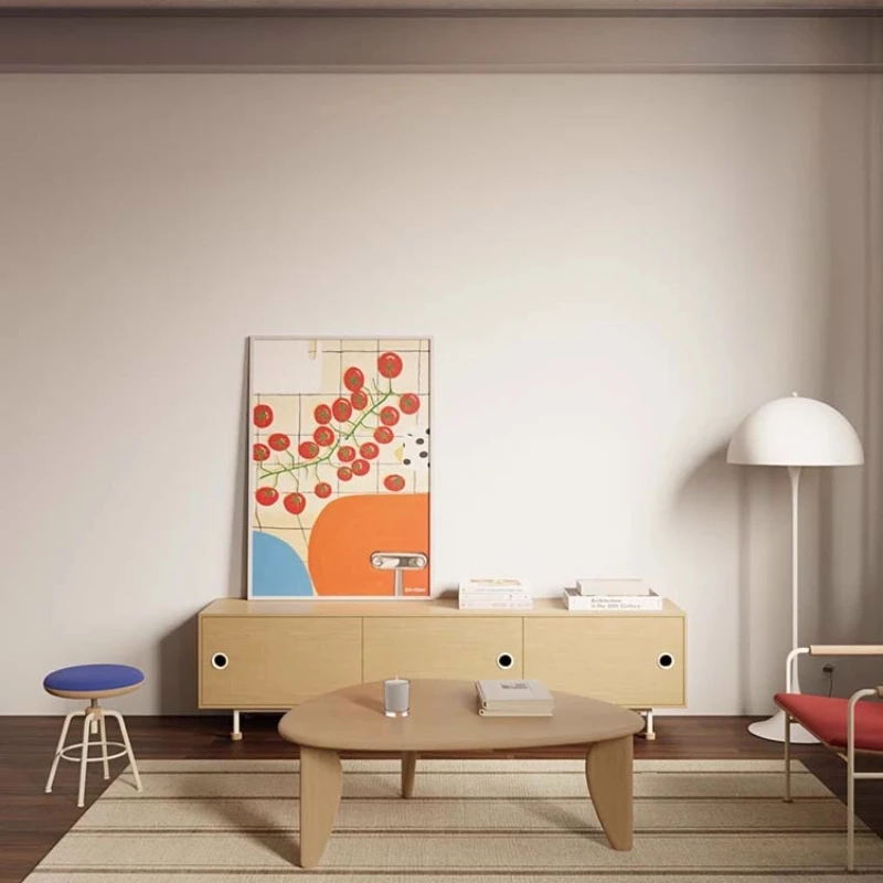 

Modern white oak, special-shaped coffee table