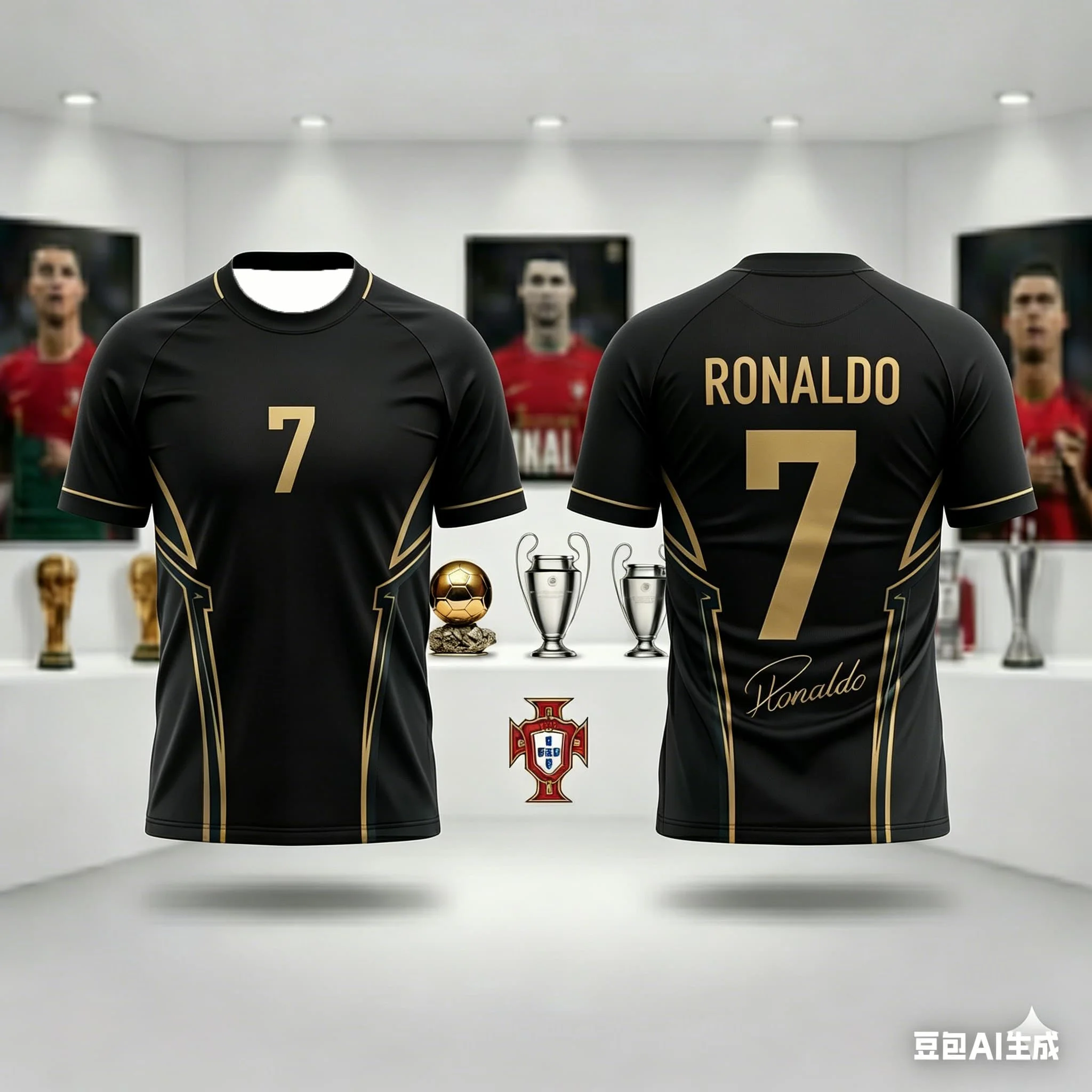 Nueva Camiseta de Fútbol Ronaldo 7 Portugal para Hombre, Transpirable, de Secado Rápido, Roja y Blanca, Edición para Fanáticos, Uniforme de Entrenamiento