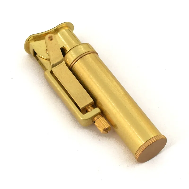 Retro Pure Copper Kerosene Windproof Lighter Creative Grinding Wheel One Key Ignition Lighter Vintage Lighters Gifts