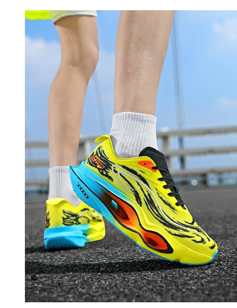 Marathon Herren Laufschuhe Spezial-Karbonplatte Sneakers Sportschuhe Trendige Athletische Damen Leichte Atmungsaktive Damenschuhe – Detail 7