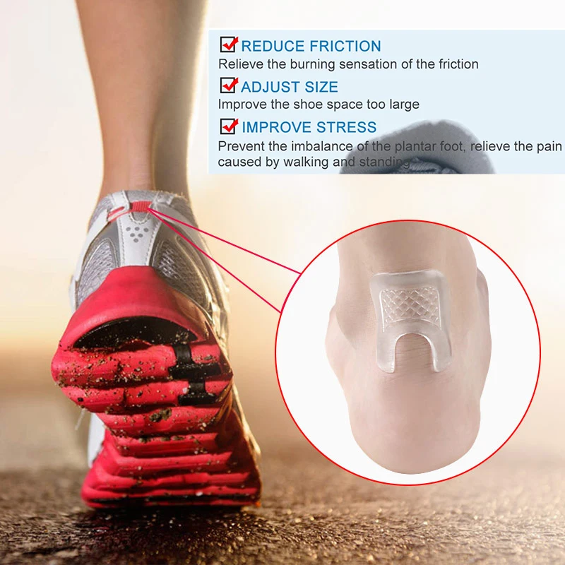 Pexmen 2/4 peças almofadas de dedo do pé à prova d'água em forma de u almofadas de calos de gel de fricção reutilizável adesivo de milho protetor de calos