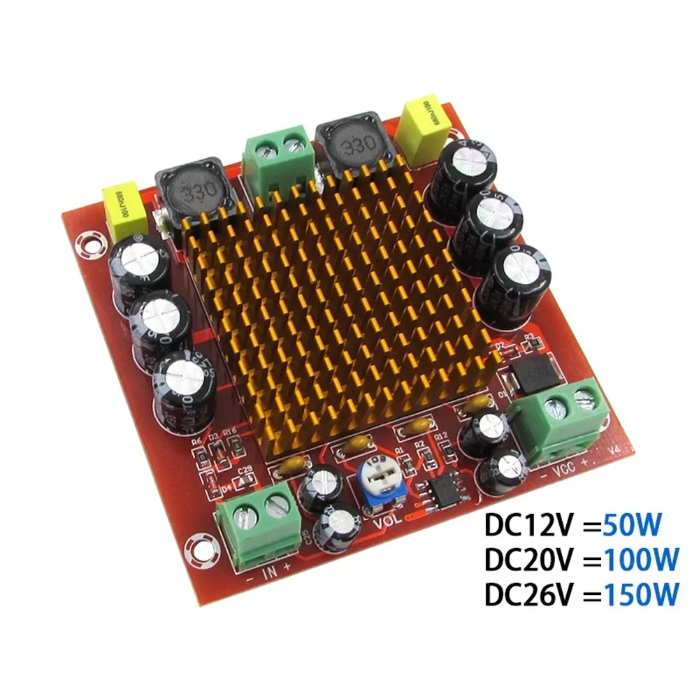 150W Mono Channel Digital 3116 Power Audio Amplifier Board Preamplifier NE5532 Class D DC12-24V Subwoofer