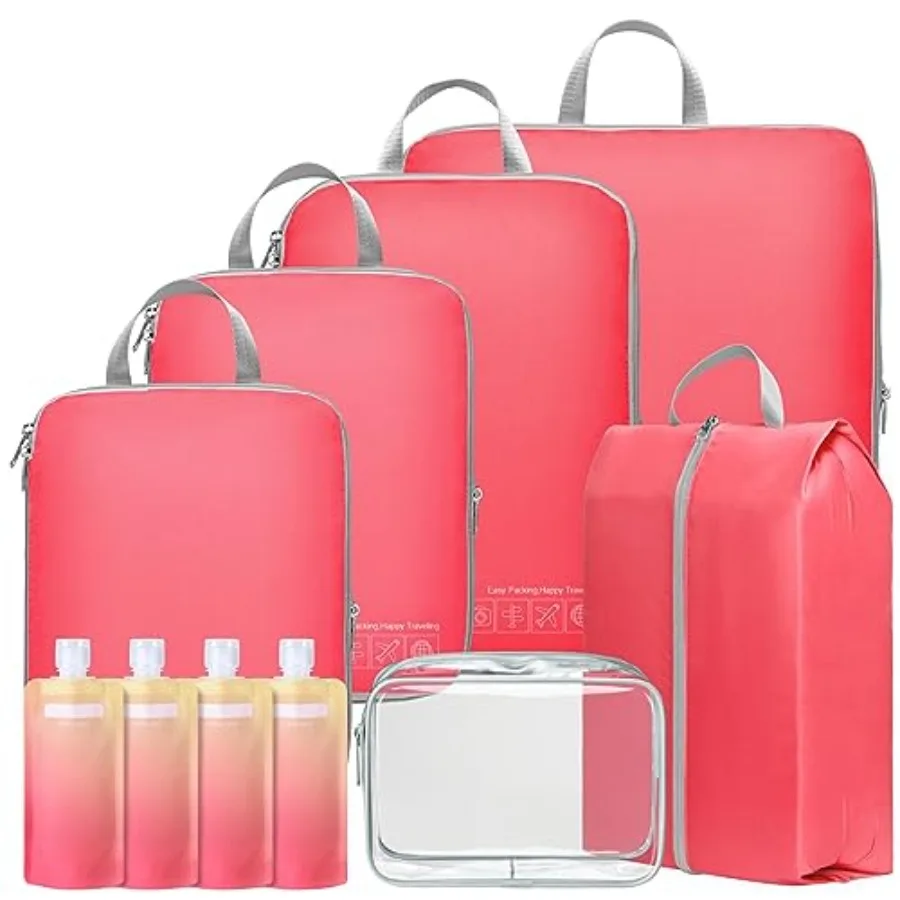 

Компрессионные упаковочные кубики Cambond для путешествий (женские) - легкие органайзеры для багажа, упаковочные кубики для ручной клади в чемоданах