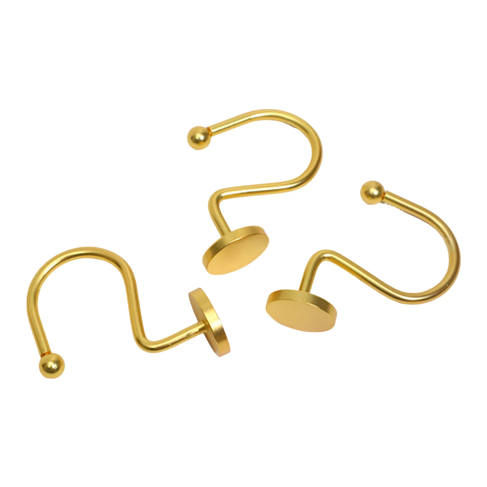 Dual Purpose Heavy Duty Shower Curtain Hooks Designed to Resist Rust While Providing a Smooth Gliding Motion Along the Rod