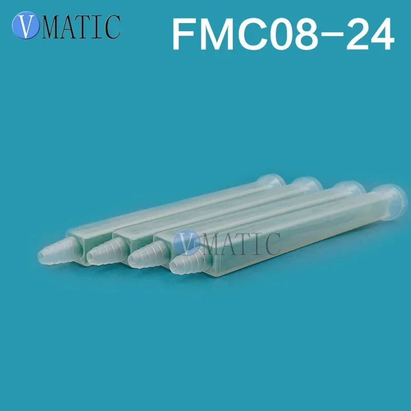 Free Shipping Resin Static Mixer FMC08-24 Mixing Nozzles For Duo Pack Epoxies Of Green Rectangular 10Pcs/Lot