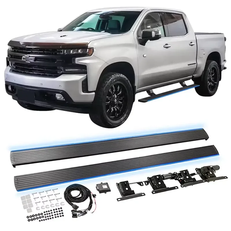Automatic Electric Power Side Step Running Board LED Light for Silverado 1500 2500 2019+