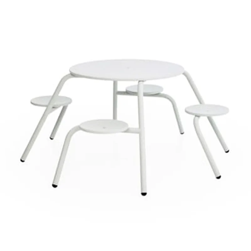 

Outdoor one-piece metal table and chair combination garden courtyard seat park scenic outdoor open-air waterproof commercial ta