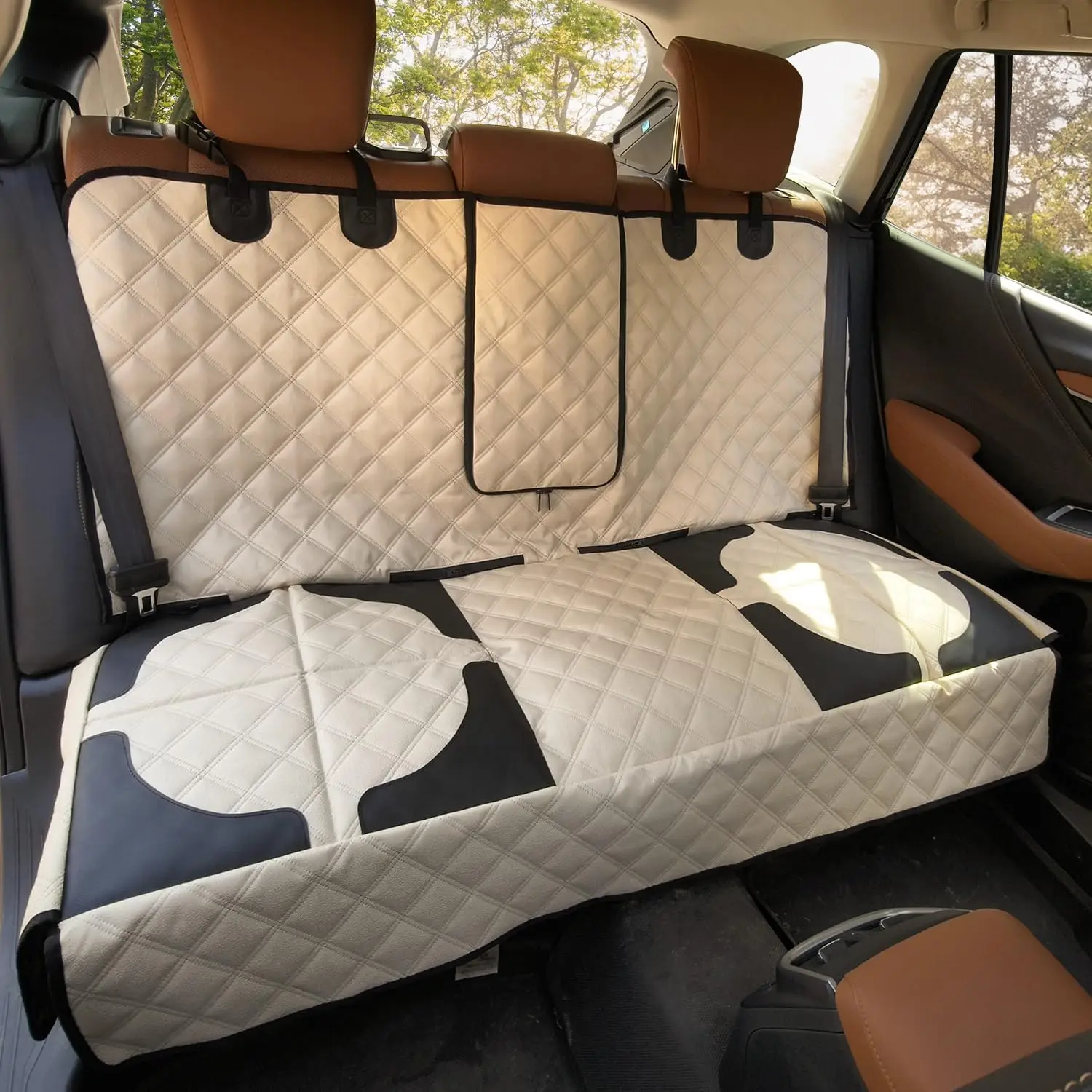 Pet Bench Seat Covers for Mid-Size Sedans and SUVs, Heavy Duty Nonslip Car Seat Protector for Child Car Seat, Waterproof Back Se