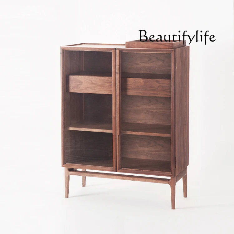 Nordic Simple Retro Sideboard Cabinet Living Room Tea Side Cabinet Japanese Entry Lux