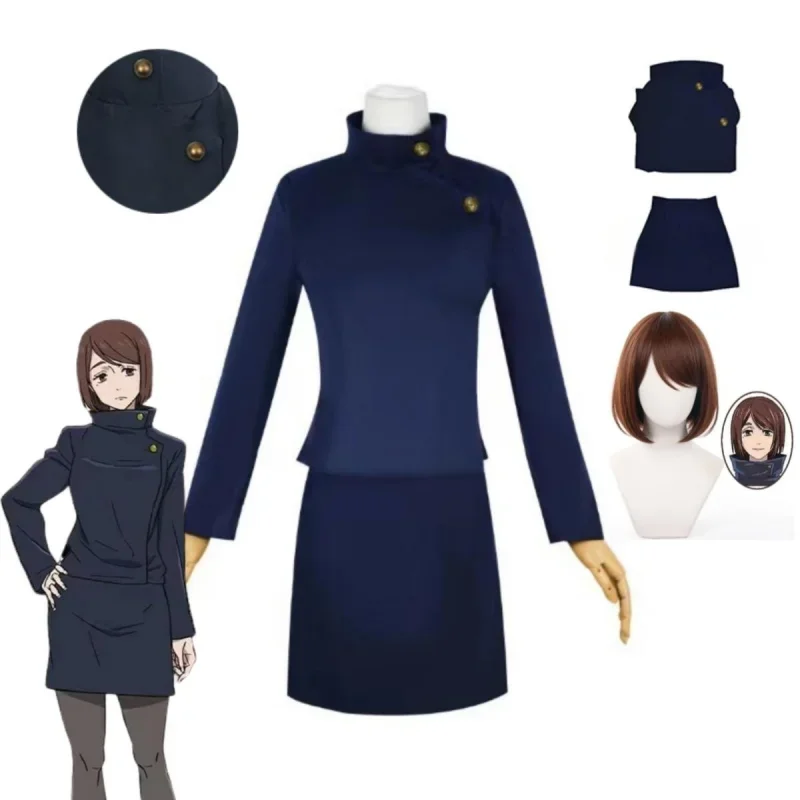 Jujutsu Kaisen Seizoen 2 Shoko Ieiri Cosplay Jurk School Uniform Pruik Tokyo Jujutsu Hoge Rok Sokken Halloween Carnaval Uniform