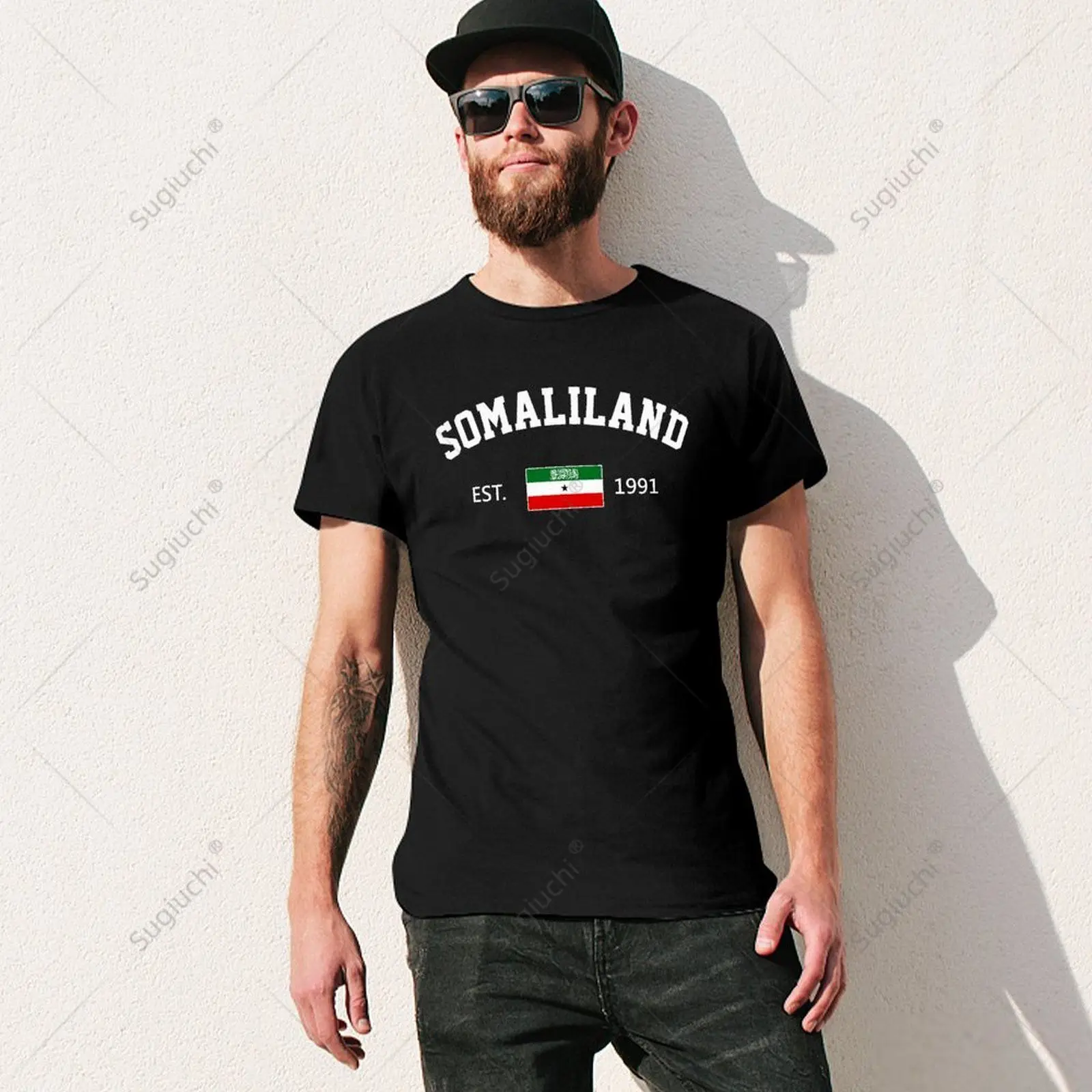 Unisex Men SOMALILAND EST.1991 Independence Day Tshirt Tees T Shirts Women Boys 100% Cotton T-Shirt