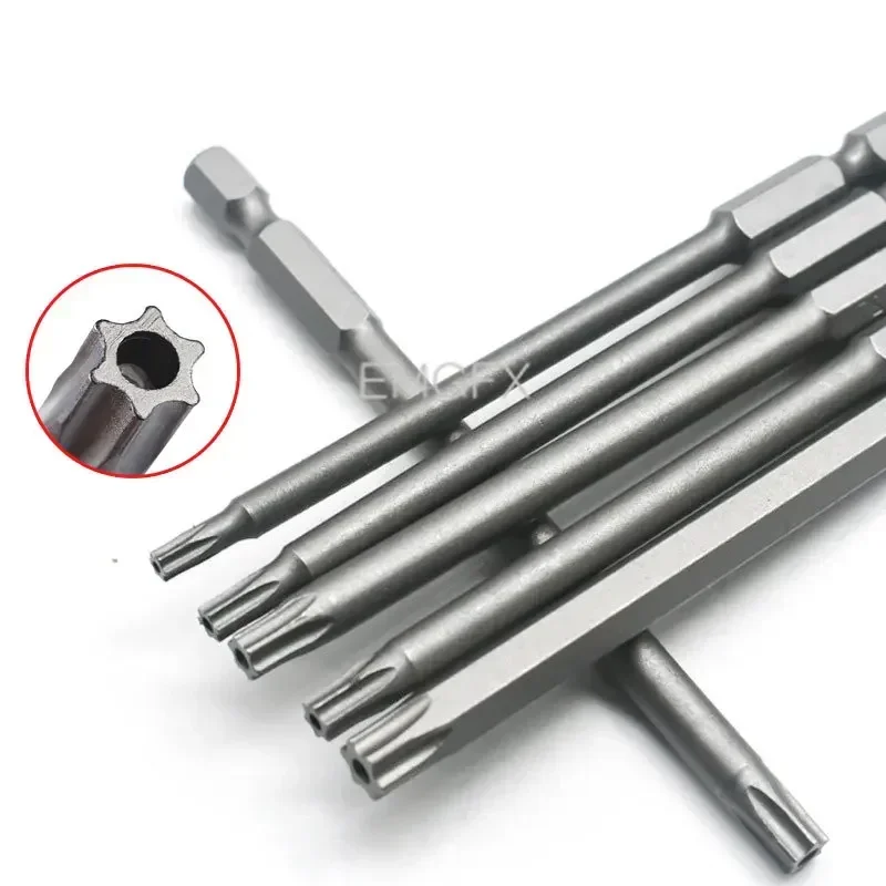 

8/12PCs Torx Screwdriver Bit T5 T6 1/4'' Shank Hex Drill 100mm Magnetic T8 T10 T15 T20 T25 T27 T30 T40 Star Wrench Drill Bit Set